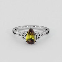 1.06 Ct. Bi Color Andalusite Ring, 14K White Gold 1
