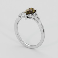 1.06 Ct. Bi Color Andalusite Ring, 14K White Gold 2