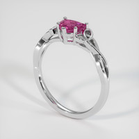 0.72 Ct. Gemstone Ring, 14K White Gold 2