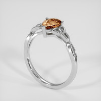 1.27 Ct. Padparadscha Sapphire Ring, 14K White Gold 2