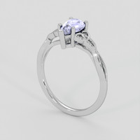 1.17 Ct. Bluish Purple Sapphire Ring, 14K White Gold 2