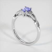 0.65 Ct. Sapphire Ring, 14K White Gold 2