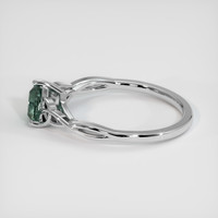 0.92 Ct. Bluish Green Sapphire Ring, 14K White Gold 4