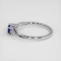 0.70 Ct. Blue Sapphire Ring, 18K White Gold 4