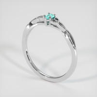 0.10 Ct. Gemstone Ring, 18K White Gold 2