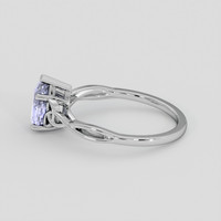 1.17 Ct. Bluish Purple Sapphire Ring, 18K White Gold 4