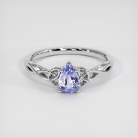 0.65 Ct. Sapphire Ring, 18K White Gold 1