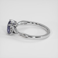 0.88 Ct. Bluish Purple Sapphire Ring, 18K White Gold 4