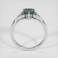 0.92 Ct. Bluish Green Sapphire Ring, 18K White Gold 3