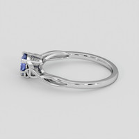 0.75 Ct. Bluish Purple Sapphire Ring, 18K White Gold 4