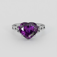 5.17 Ct. Purple Sapphire Ring, 18K White Gold 1