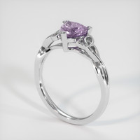 0.98 Ct. Purple Sapphire Ring, 18K White Gold 2