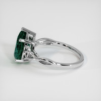 2.96 Ct. Bluish Green Sapphire Ring, 18K White Gold 4