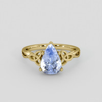 2.71 Ct. Blue Sapphire Ring, 10K Yellow Gold 1