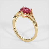 2.06 Ct. Padparadscha Sapphire Ring, 10K Yellow Gold 2