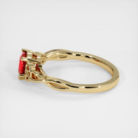 0.76 Ct. Ruby Ring, 14K Yellow Gold 4