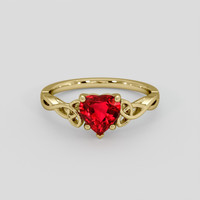 1.02 Ct. Ruby Ring, 14K Yellow Gold 1