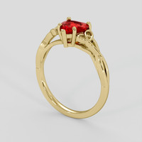 1.02 Ct. Ruby Ring, 14K Yellow Gold 2