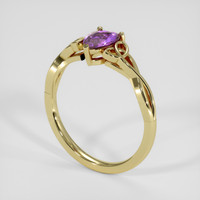 0.89 Ct. Purple Sapphire Ring, 14K Yellow Gold 2