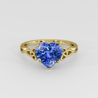 2.75 Ct. Blue Sapphire Ring, 14K Yellow Gold 1