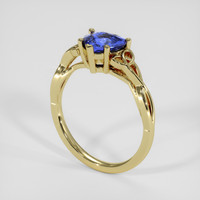 1.24 Ct. Blue Sapphire Ring, 14K Yellow Gold 2