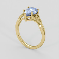 2.71 Ct. Blue Sapphire Ring, 14K Yellow Gold 2