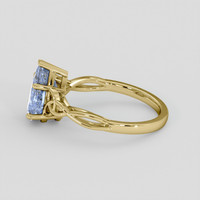 2.71 Ct. Blue Sapphire Ring, 14K Yellow Gold 4