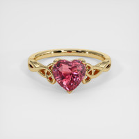 2.06 Ct. Padparadscha Sapphire Ring, 14K Yellow Gold 1
