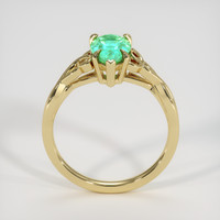 0.91 Ct. Emerald Ring, 18K Yellow Gold 3
