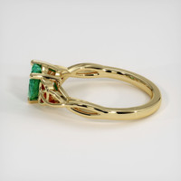 0.47 Ct. Emerald Ring, 18K Yellow Gold 4