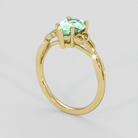 1.15 Ct. Emerald Ring, 18K Yellow Gold 2