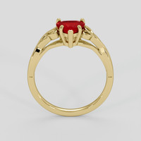 0.87 Ct. Ruby Ring, 18K Yellow Gold 3