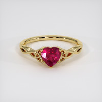 1.02 Ct. Ruby Ring, 18K Yellow Gold 1