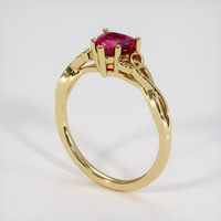 1.02 Ct. Ruby Ring, 18K Yellow Gold 2