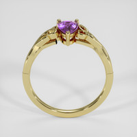 0.89 Ct. Purple Sapphire Ring, 18K Yellow Gold 3