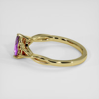 0.89 Ct. Purple Sapphire Ring, 18K Yellow Gold 4