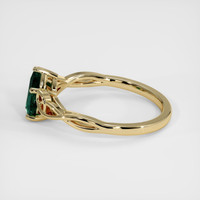 1.30 Ct. Bluish Green Sapphire Ring, 18K Yellow Gold 4