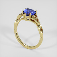 2.00 Ct. Blue Sapphire Ring, 18K Yellow Gold 2