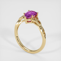 1.65 Ct. Purplish Pink Sapphire Ring, 18K Yellow Gold 2