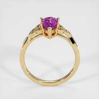 1.65 Ct. Purplish Pink Sapphire Ring, 18K Yellow Gold 3