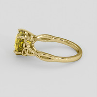 2.47 Ct. Greenish Yellow Sapphire Ring, 18K Yellow Gold 4