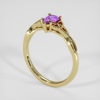 0.70 Ct. Purple Sapphire Ring, 18K Yellow Gold 2