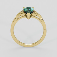 1.36 Ct. Bluish Green Sapphire Ring, 18K Yellow Gold 3