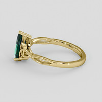 1.36 Ct. Bluish Green Sapphire Ring, 18K Yellow Gold 4