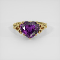 5.17 Ct. Purple Sapphire Ring, 18K Yellow Gold 1