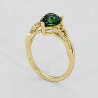 2.52 Ct. Yellowish Green Sapphire Ring, 18K Yellow Gold 2