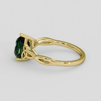 2.52 Ct. Yellowish Green Sapphire Ring, 18K Yellow Gold 4
