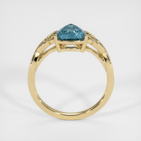 2.12 Ct. Greenish Blue Sapphire Ring, 18K Yellow Gold 3