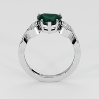 2.04 Ct. Bluish Green Sapphire Ring, Platinum 950 3
