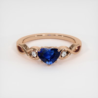 1.56 Ct. Sapphire Ring, 18K Rose Gold 1
